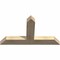 Ekena Millwork Portland Rough Sawn Timber Gable Bracket, Douglas Fir, 48"W x 28"H x 4"D x 6"F, 14/12 Pitch GBW048X28X0406POR00RDF - alternate 2